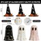 Ghost Halloween Decor, Ceramic Halloween Ghost Decorations Indoor, Ghost Decor with Witch Hat for Fall Halloween Home Decor